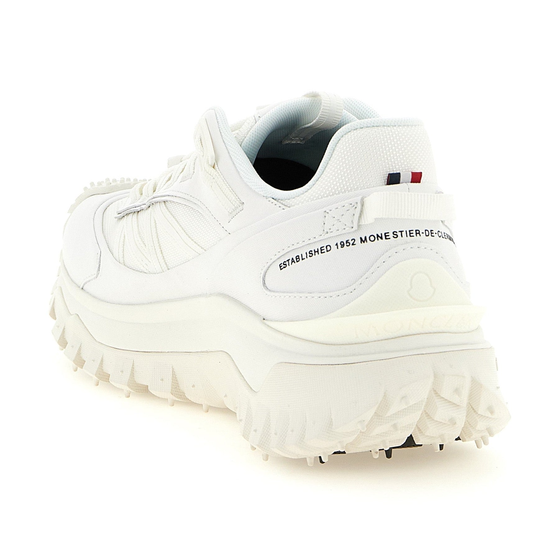 Moncler White Leather Athletic Sneakers