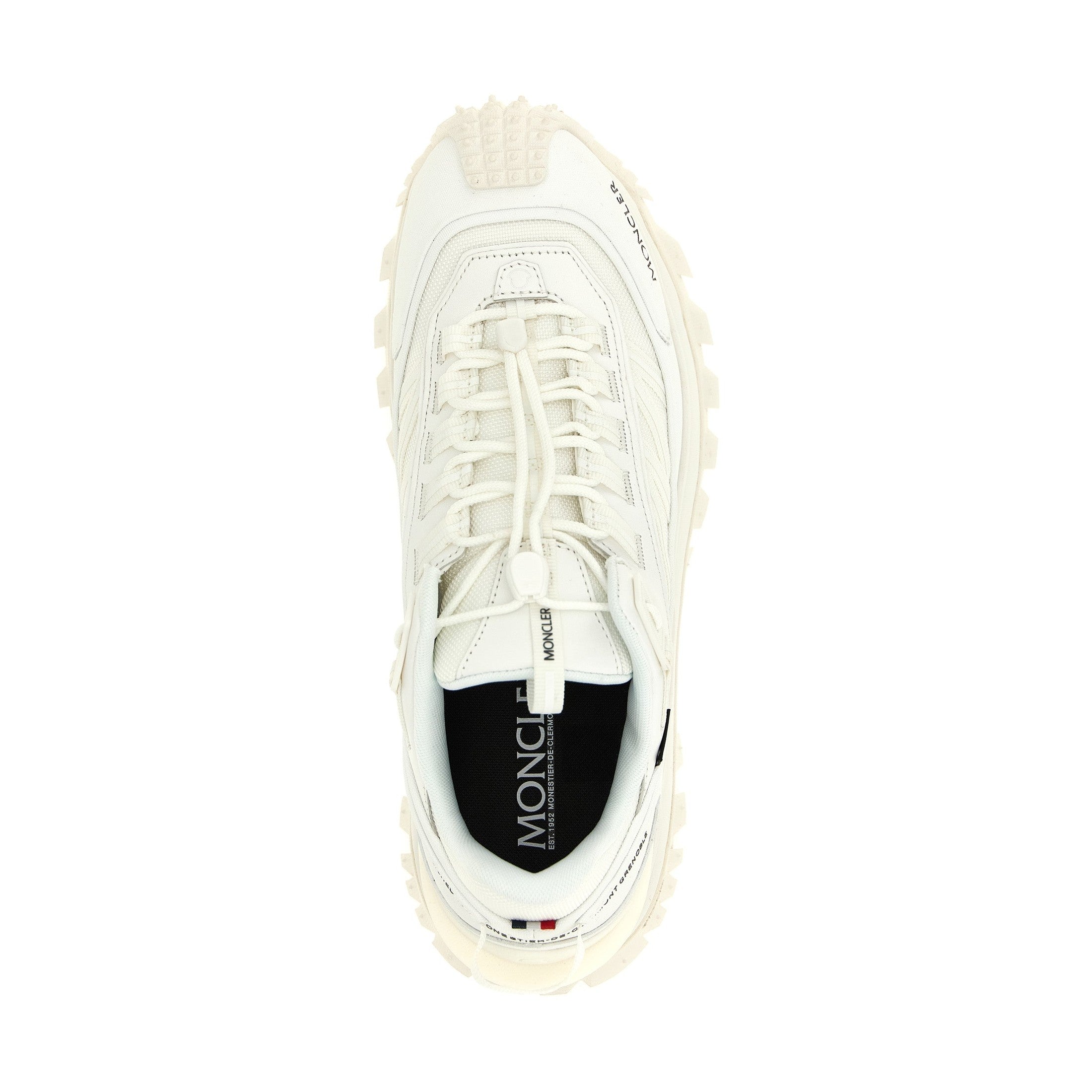 Moncler White Leather Athletic Sneakers