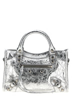 Balenciaga Silver Lamb Leather Handbag