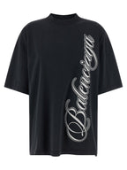 Balenciaga Black Cotton T-Shirt