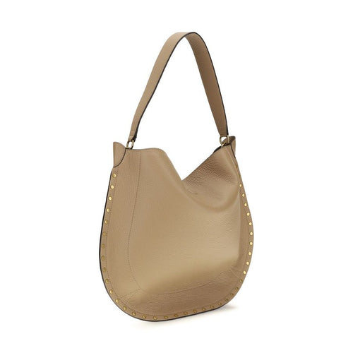 Beige Calf Leather Bos Taurus Shoulder Bag