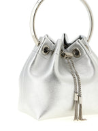 Jimmy Choo Silver Lamb Leather Handbag
