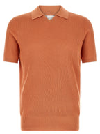 Brunello Cucinelli Orange Cotton Polo Shirt