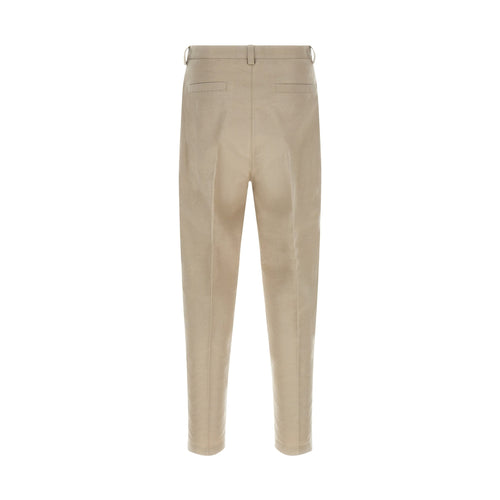 Brunello Cucinelli Brown Cotton Casual Pants