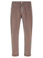 Brunello Cucinelli Brown Cotton Casual Pants