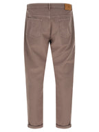 Brunello Cucinelli Brown Cotton Casual Pants