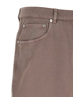 Brunello Cucinelli Brown Cotton Casual Pants