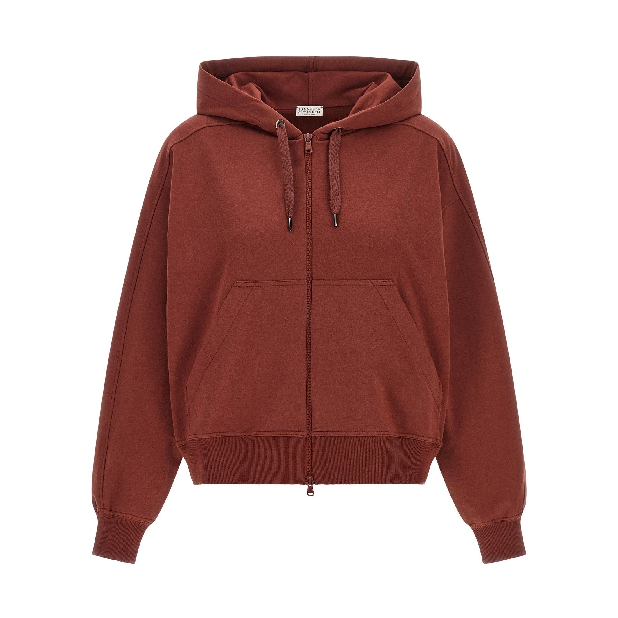 Brunello Cucinelli Bordeaux Cotton Sweatshirt