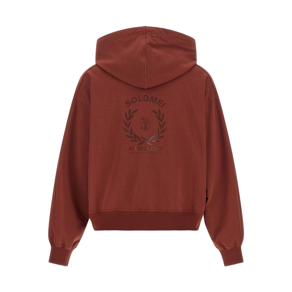 Brunello Cucinelli Bordeaux Cotton Sweatshirt