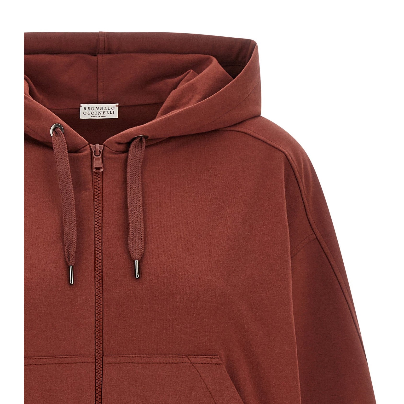 Brunello Cucinelli Bordeaux Cotton Sweatshirt