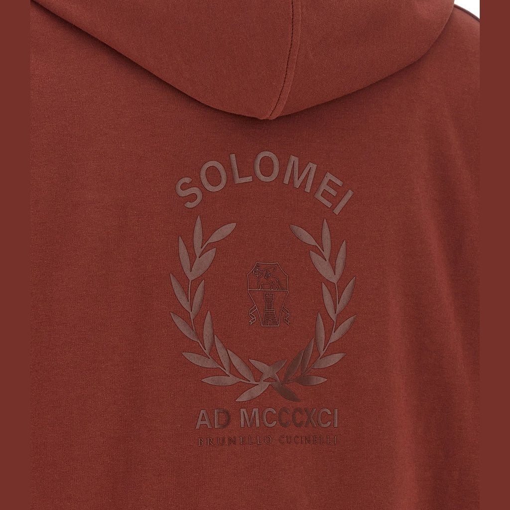 Brunello Cucinelli Bordeaux Cotton Sweatshirt