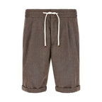Brunello Cucinelli Brown Linen Bermuda Shorts