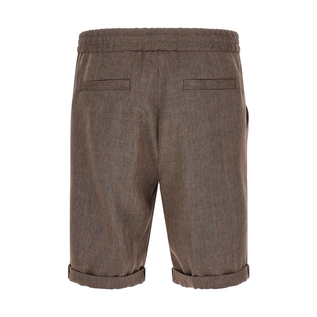 Brunello Cucinelli Brown Linen Bermuda Shorts