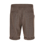 Brunello Cucinelli Brown Linen Bermuda Shorts