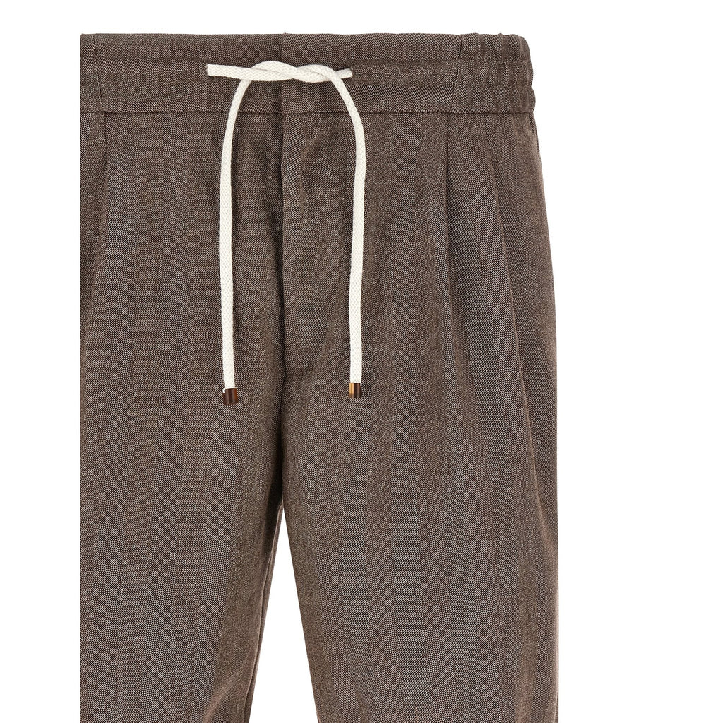 Brunello Cucinelli Brown Linen Bermuda Shorts
