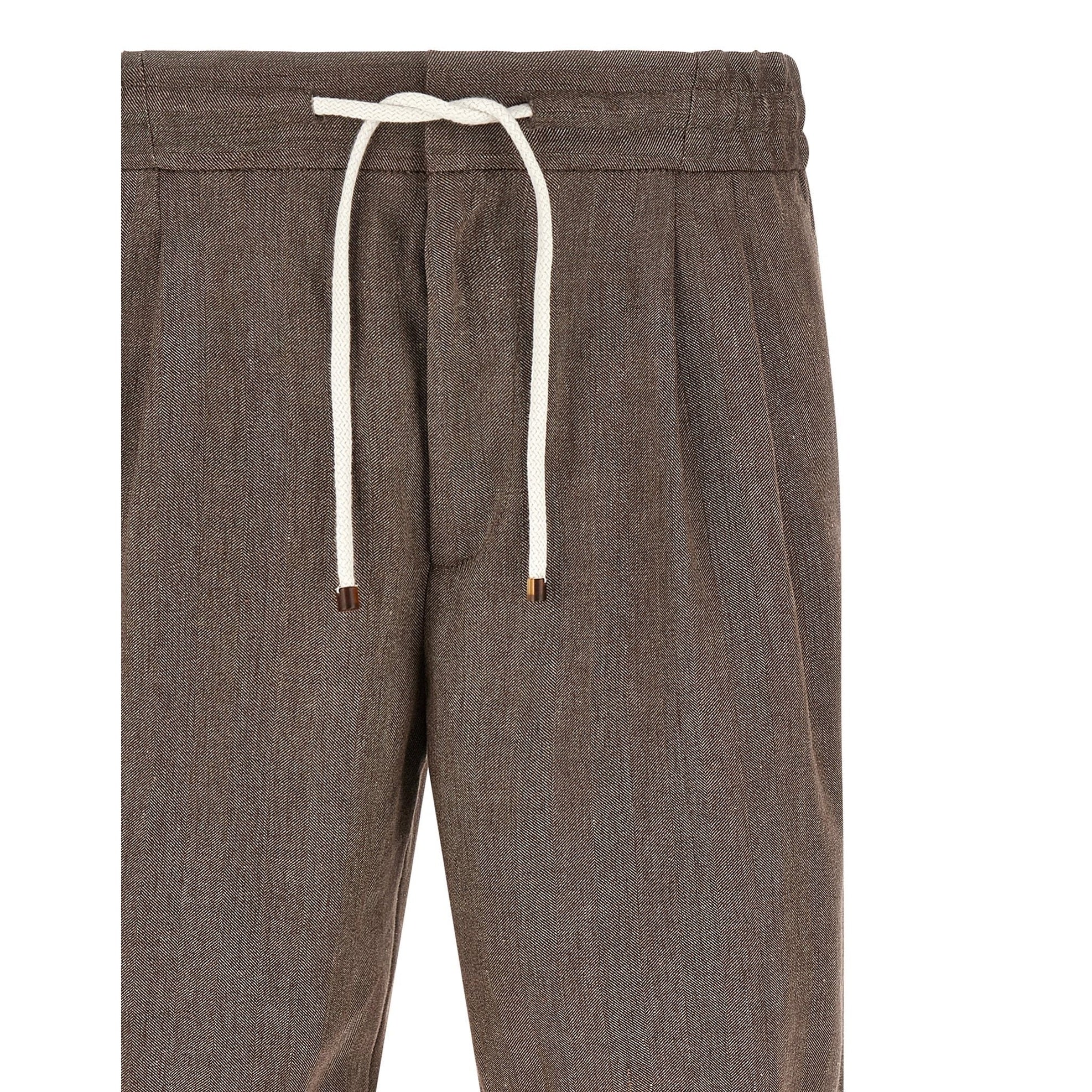 Brunello Cucinelli Brown Linen Bermuda Shorts
