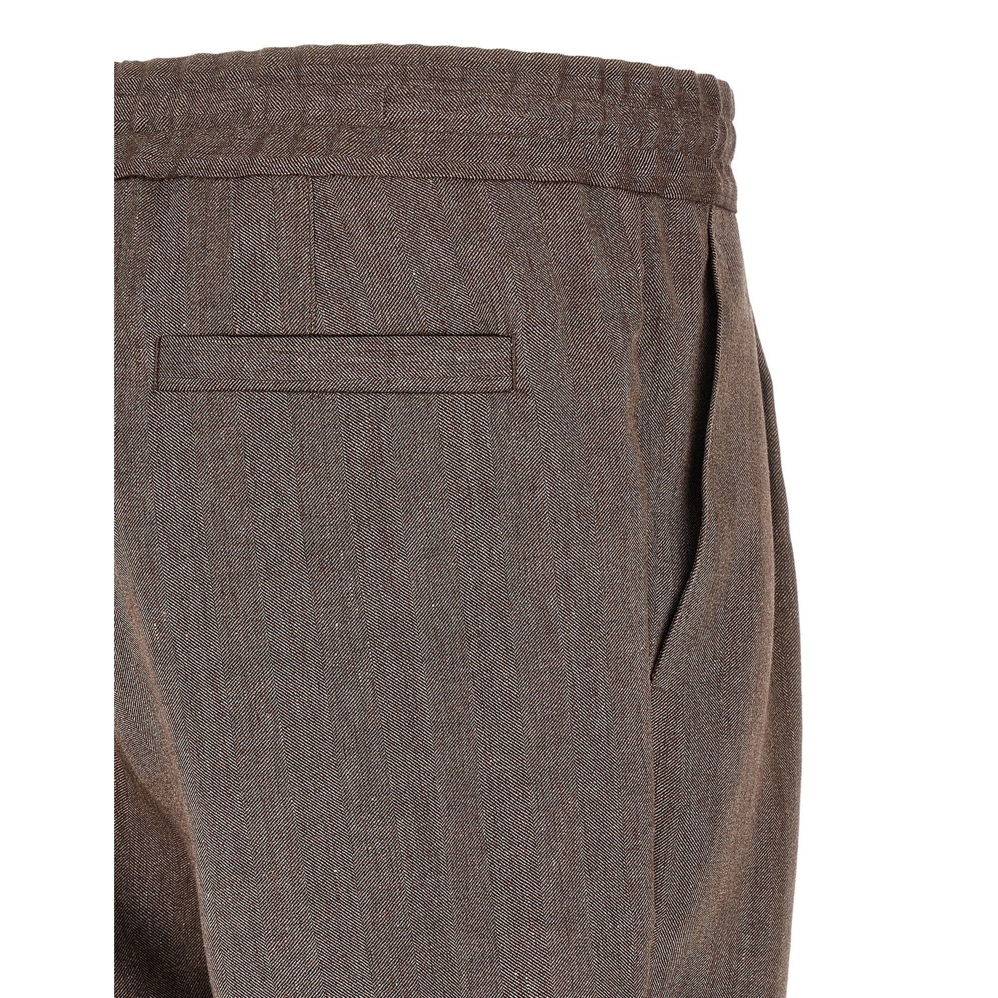 Brunello Cucinelli Brown Linen Bermuda Shorts