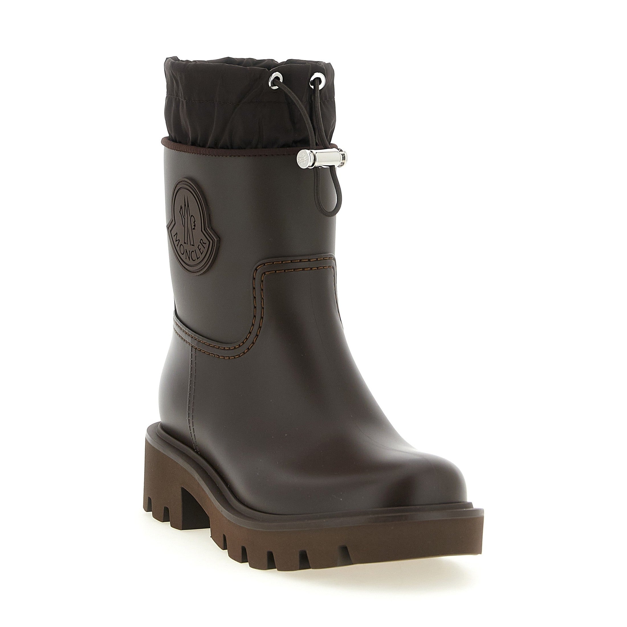 Moncler Brown Pvc Ankle Boots