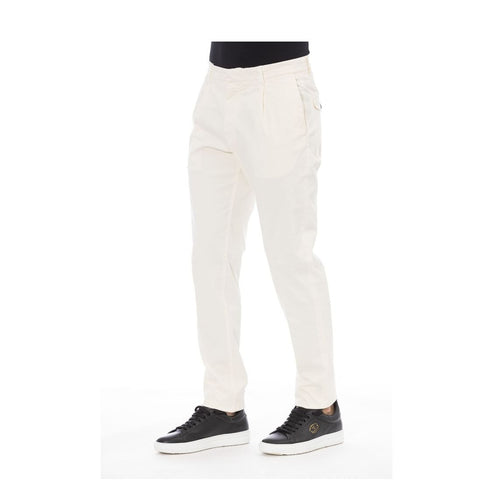 Beige Cotton Men's Pant