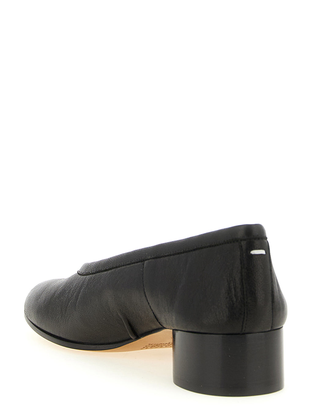 Maison Margiela Black Lamb Leather Mid Heel Pumps