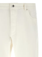 Brunello Cucinelli White Cotton Cropped Jeans