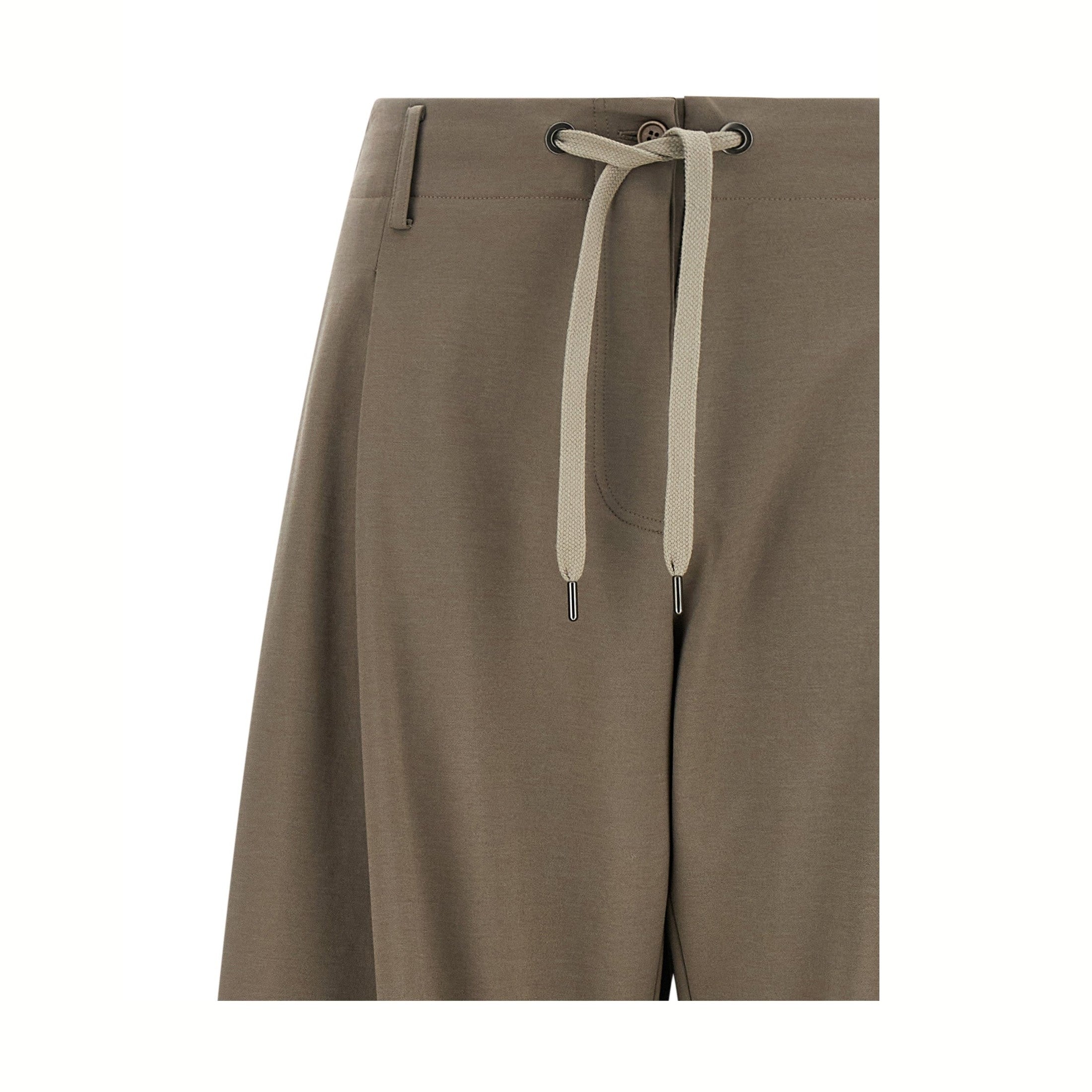 Brunello Cucinelli Gray Cotton Athletic Pants