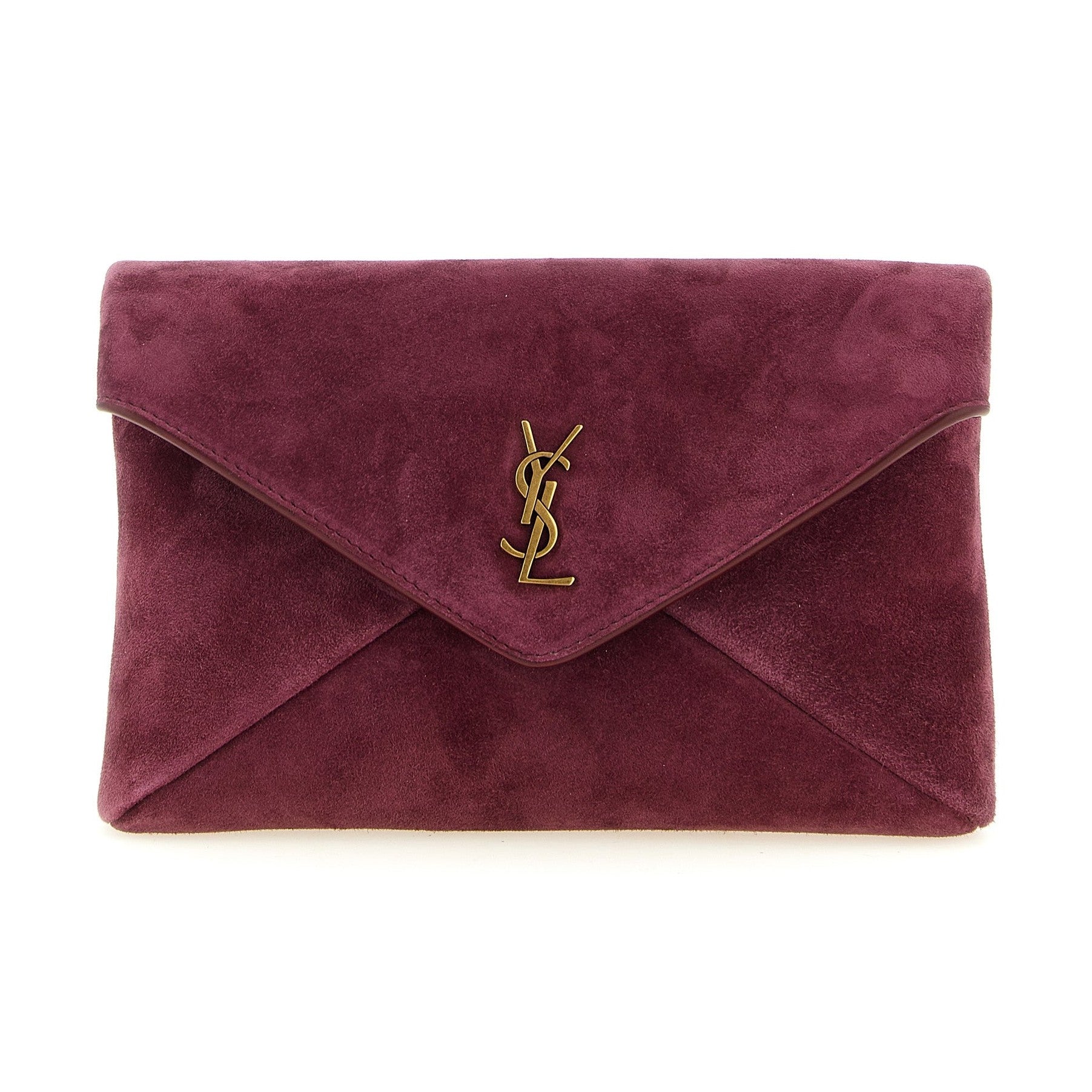 Saint Laurent Bordeaux Calfskin Crossbody Bag