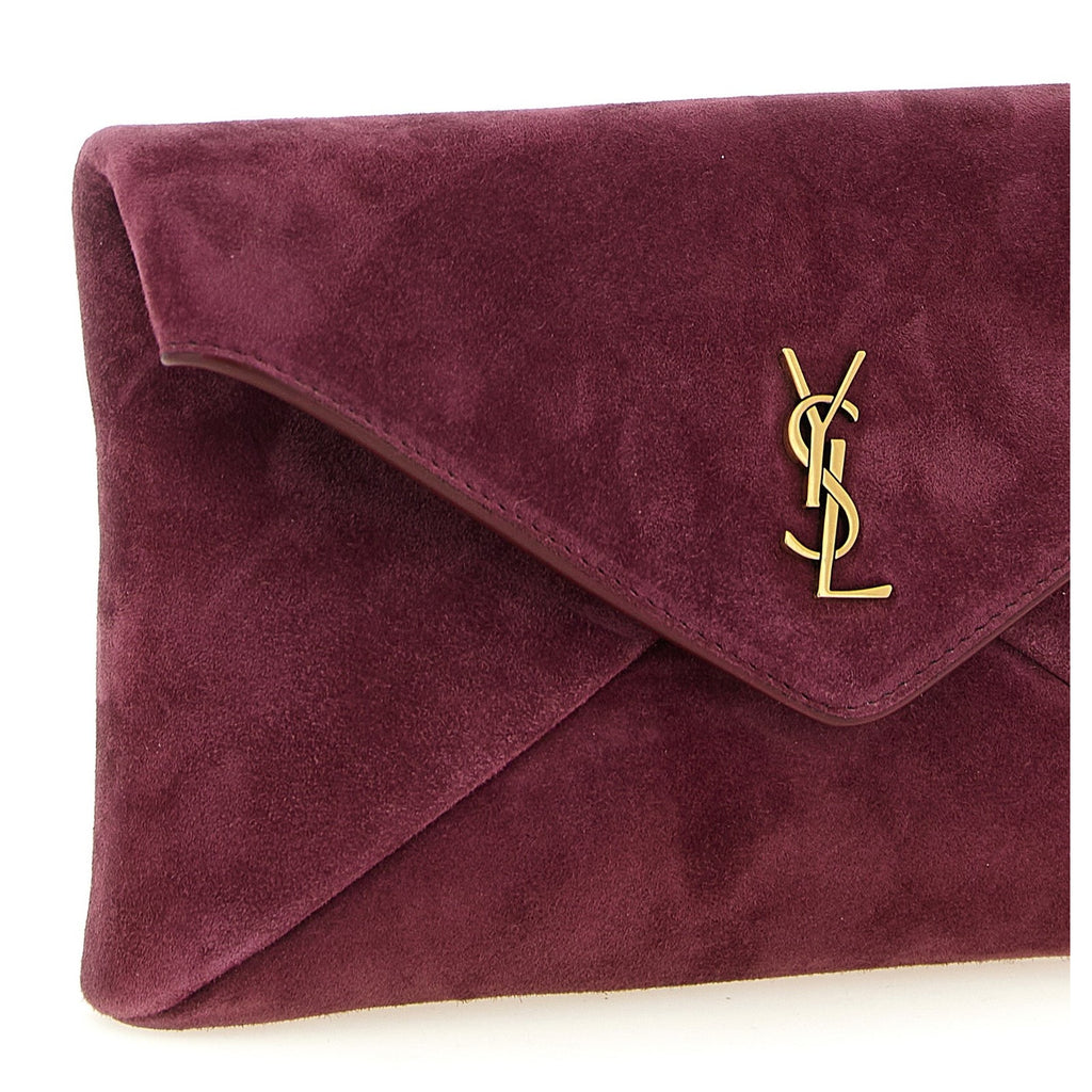 Saint Laurent Bordeaux Calfskin Crossbody Bag