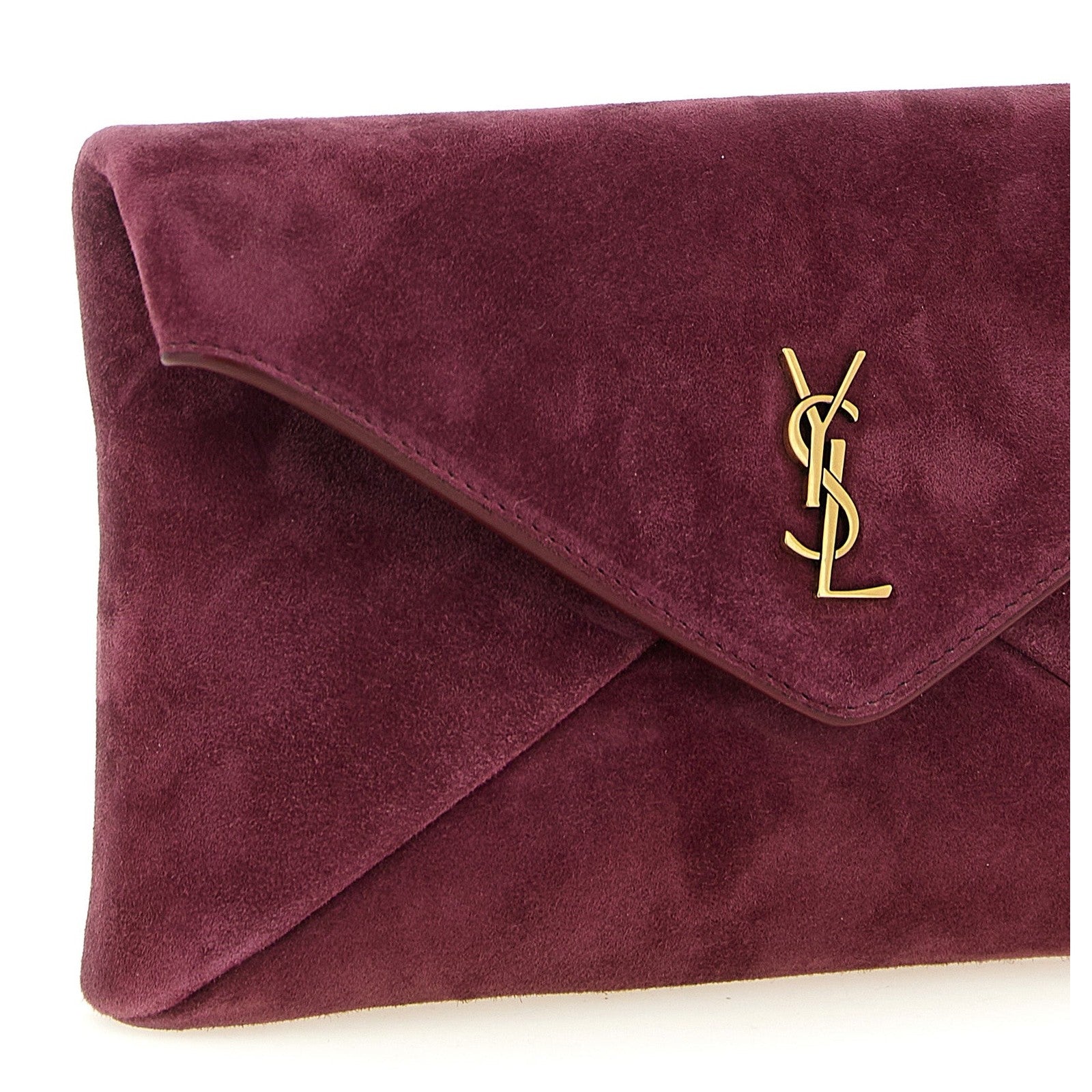 Saint Laurent Bordeaux Calfskin Crossbody Bag