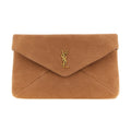 Saint Laurent Beige Lamb Leather Clutch Bag