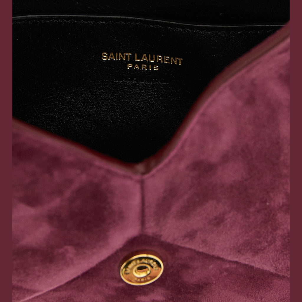 Saint Laurent Bordeaux Calfskin Crossbody Bag