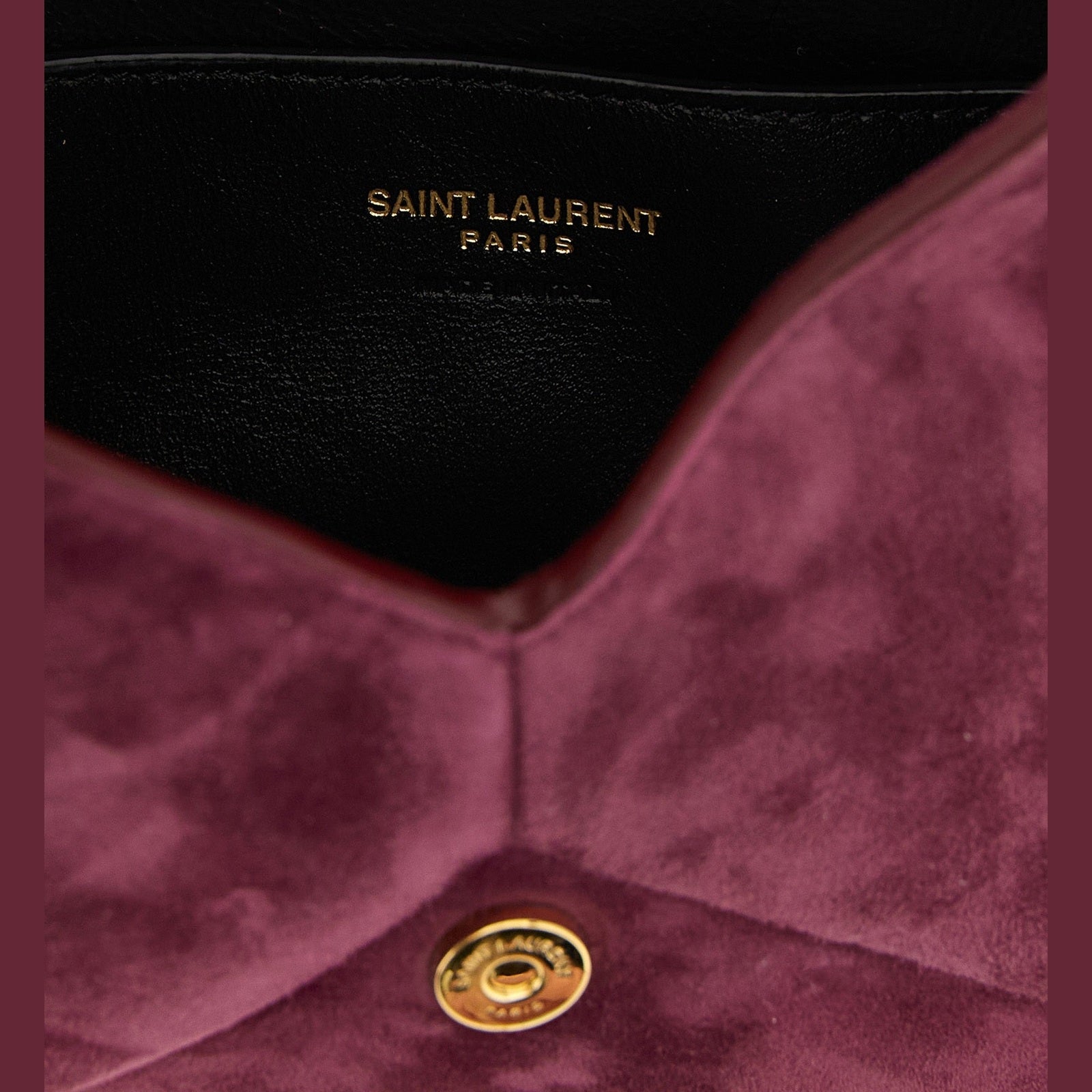 Saint Laurent Bordeaux Calfskin Crossbody Bag