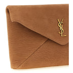 Saint Laurent Beige Lamb Leather Clutch Bag