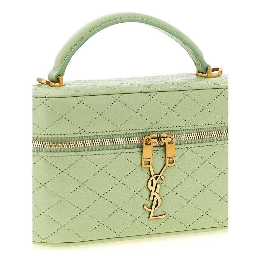 Saint Laurent Bicolor Lamb Leather Handbag