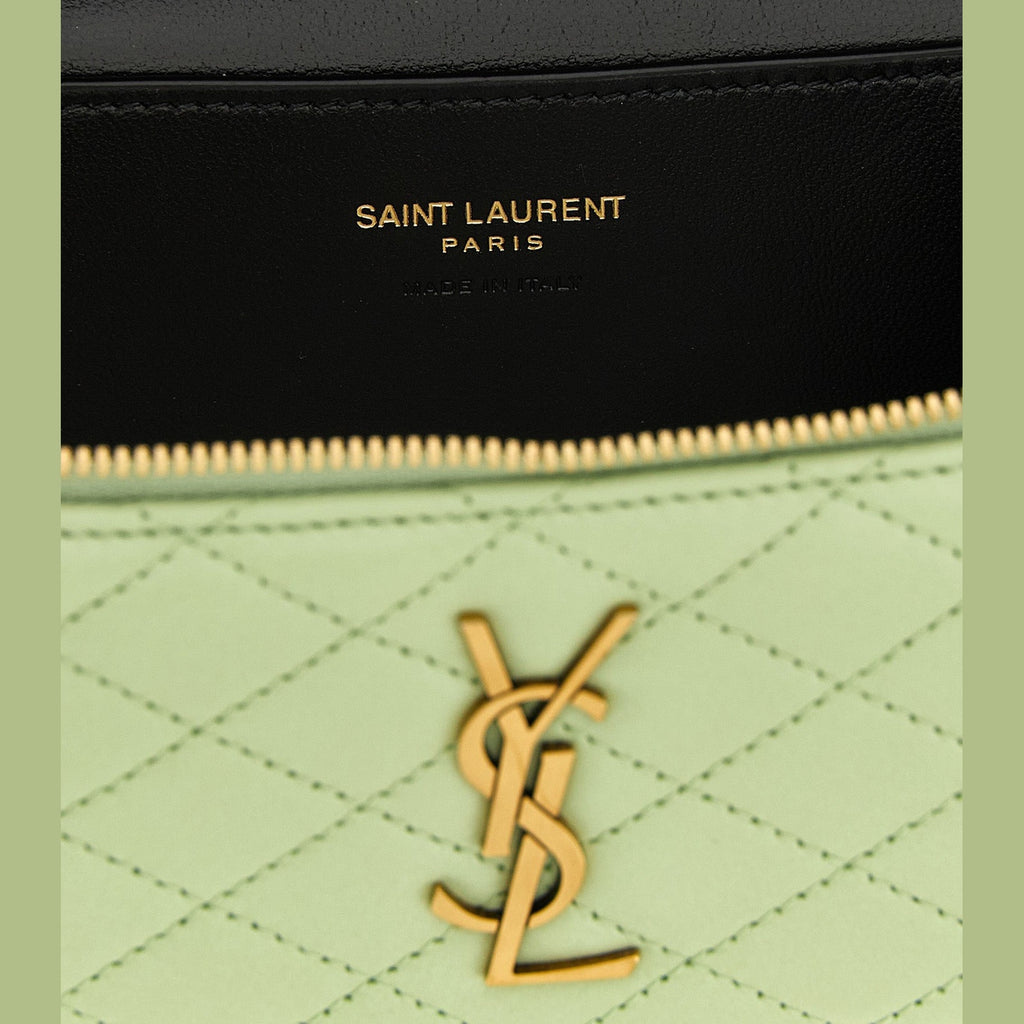 Saint Laurent Bicolor Lamb Leather Handbag