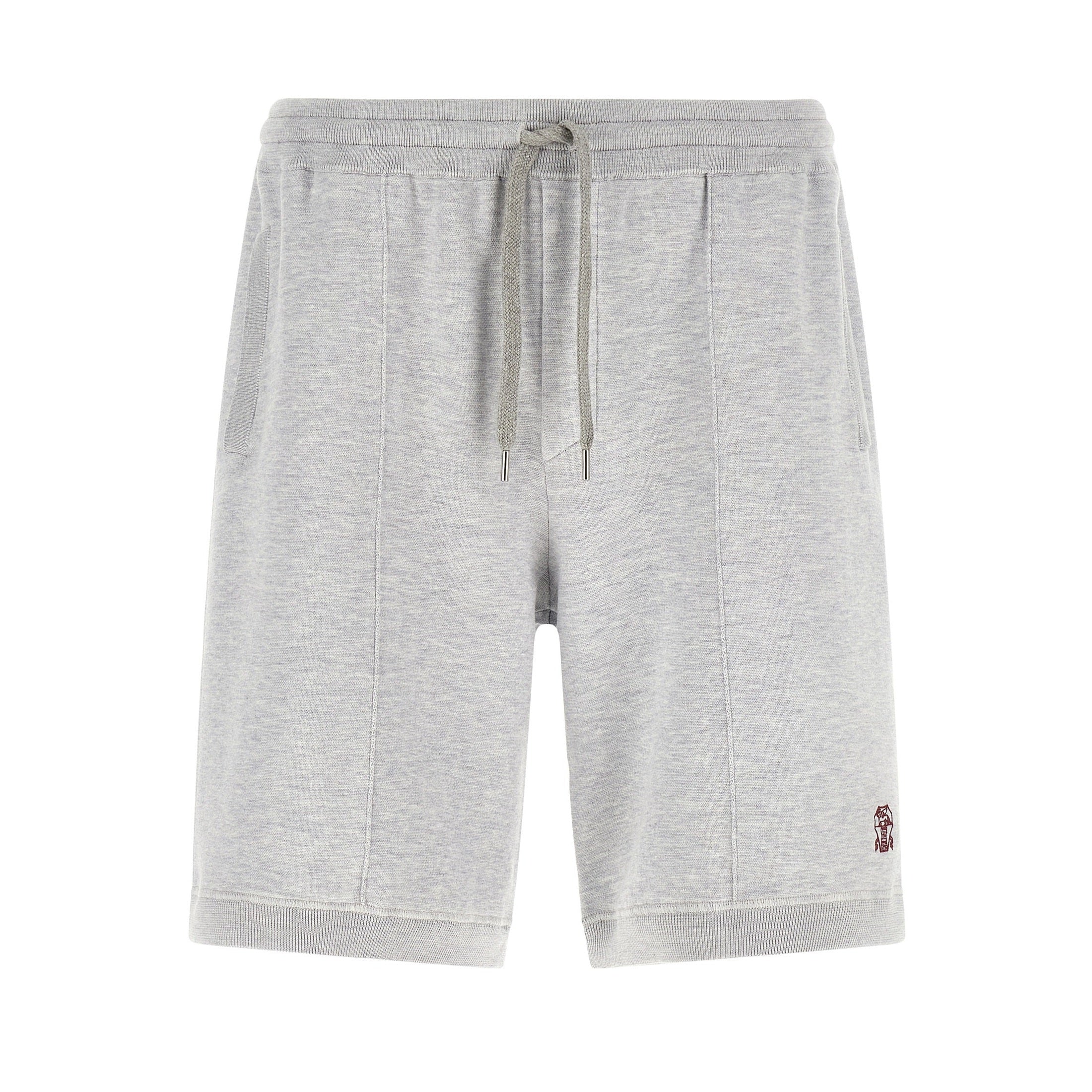 Brunello Cucinelli Gray Silk Bermuda Shorts