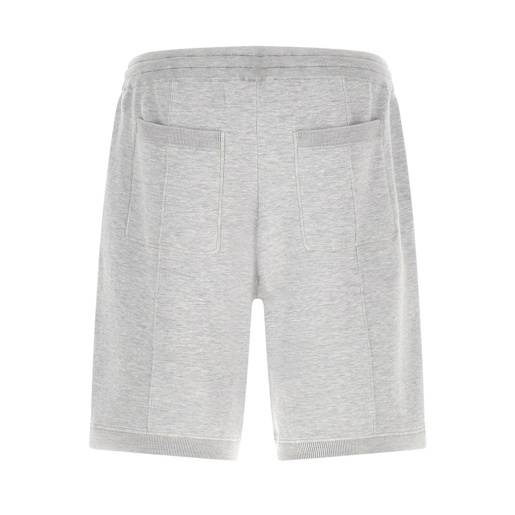 Brunello Cucinelli Gray Silk Bermuda Shorts