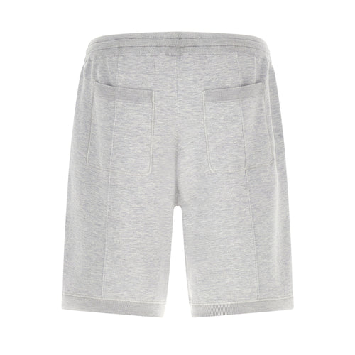 Brunello Cucinelli Gray Silk Bermuda Shorts