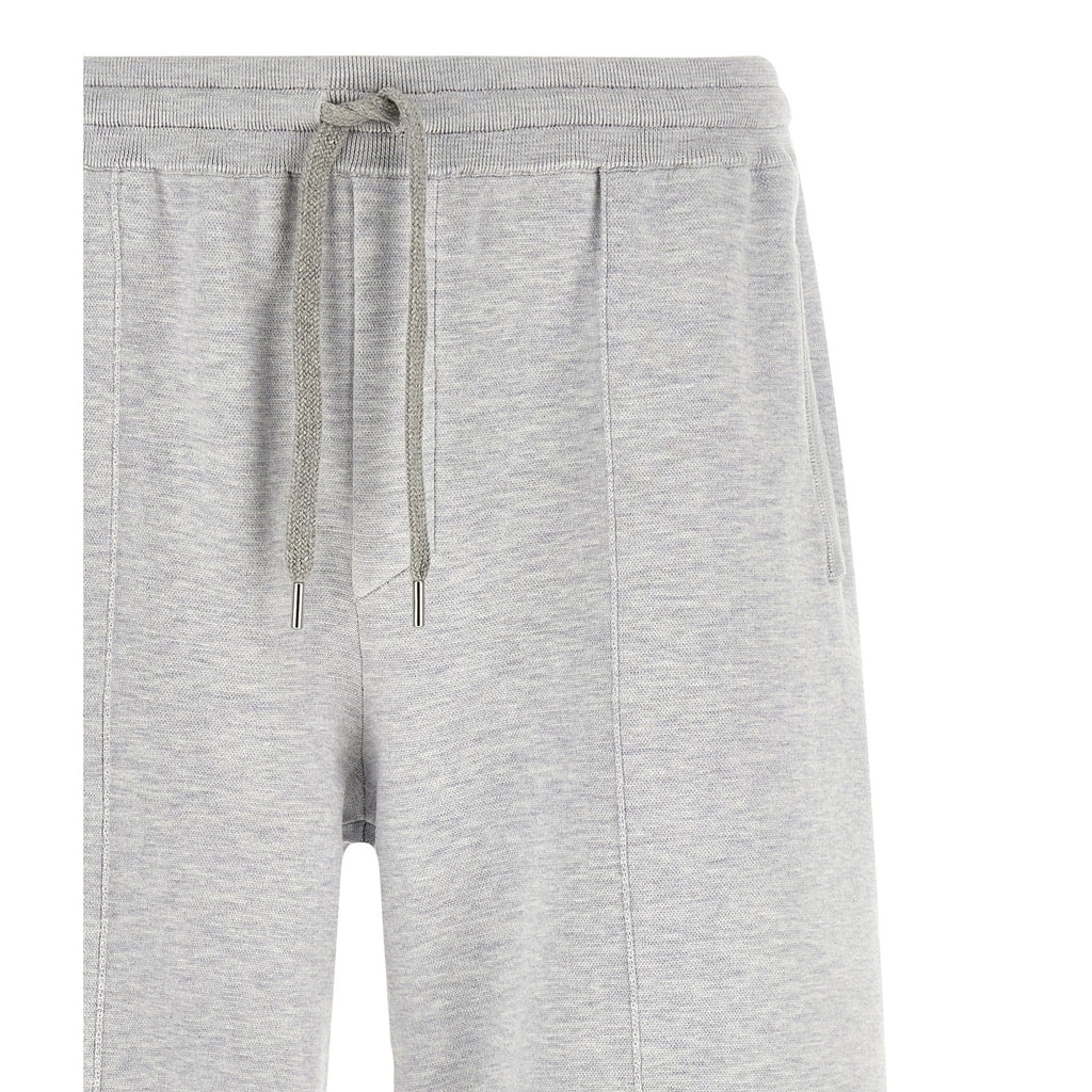 Brunello Cucinelli Gray Silk Bermuda Shorts