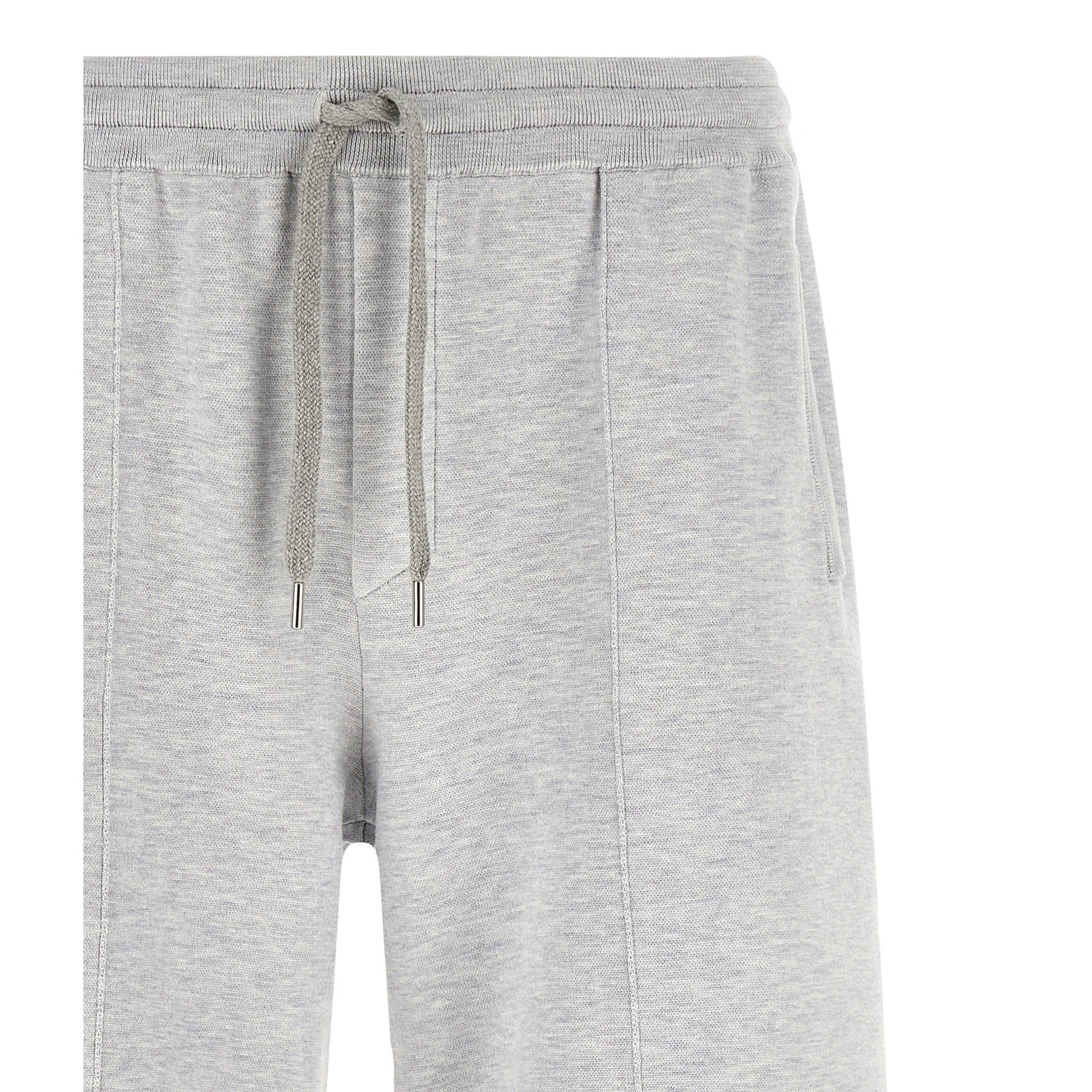 Brunello Cucinelli Gray Silk Bermuda Shorts