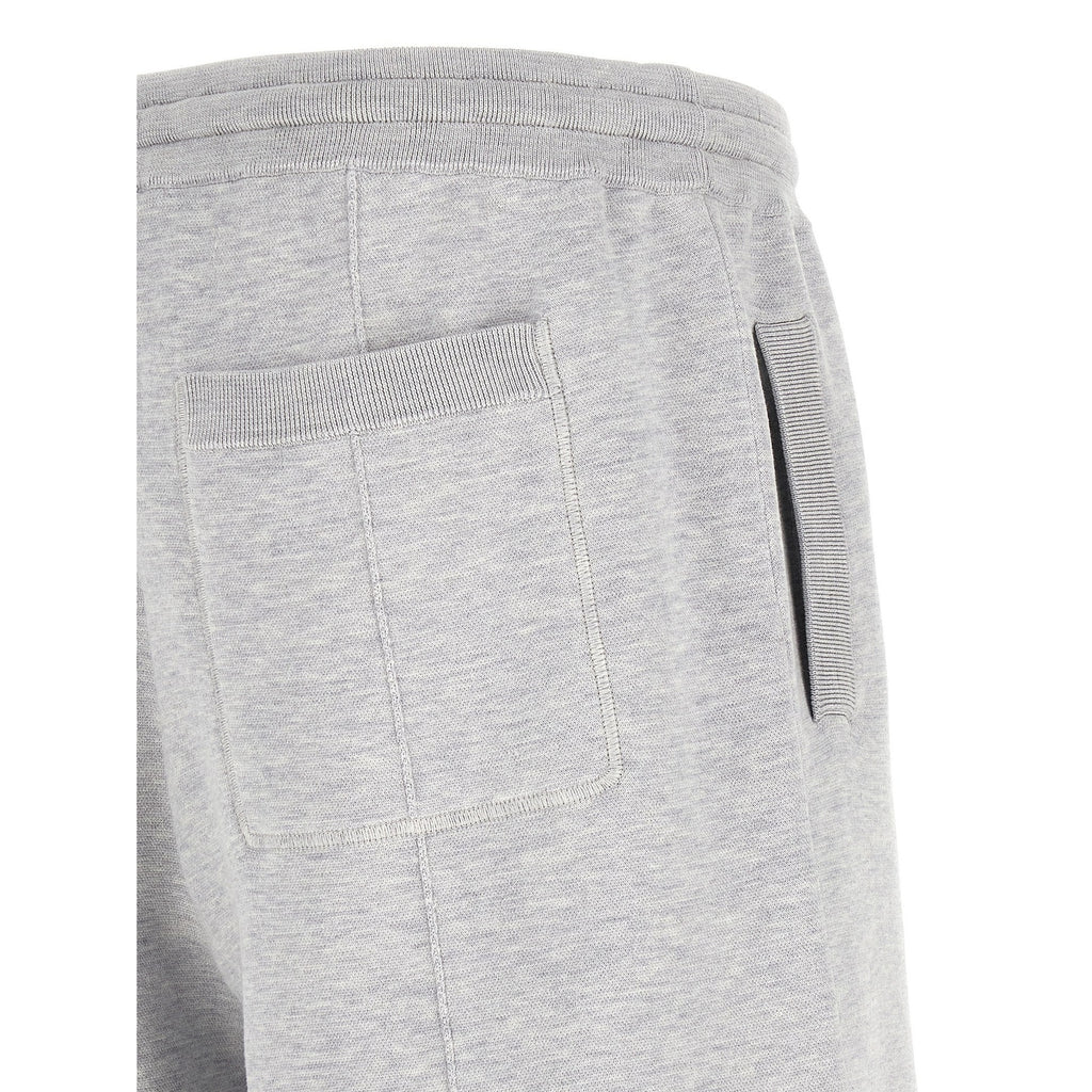 Brunello Cucinelli Gray Silk Bermuda Shorts