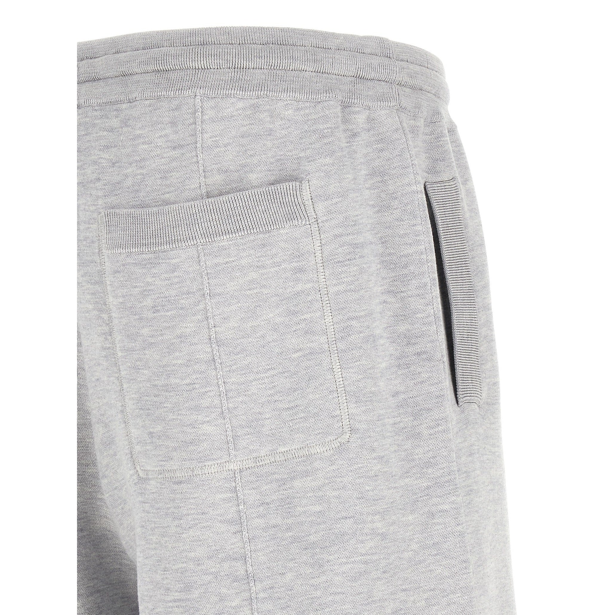 Brunello Cucinelli Gray Silk Bermuda Shorts
