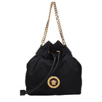 Versace Black Fabric Handbag