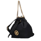 Versace Black Fabric Handbag
