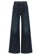 Khaite Blue Cotton Flared Jeans