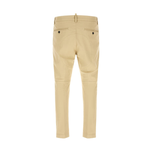 Beige Cotton Cargo Pants
