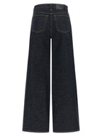 Khaite Blue Cotton Flared Jeans