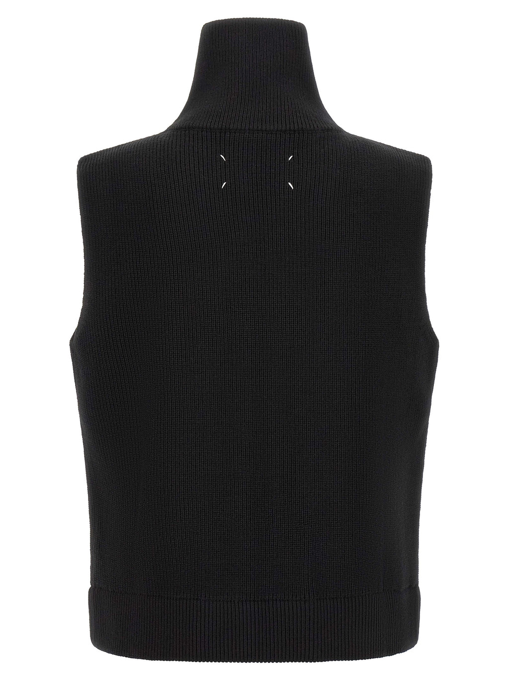 Maison Margiela Black Wool Sleeveles Sweater