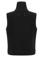 Maison Margiela Black Wool Sleeveles Sweater