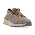 Brunello Cucinelli Gray Wool Low Top Sneakers